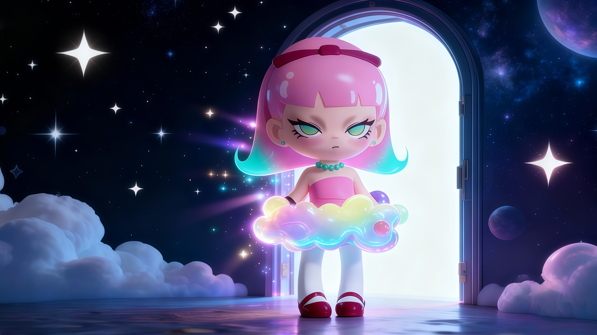 Soru, a character from Softcore Squishy, seals memories in Memory Squishes, representing emotions and moments.