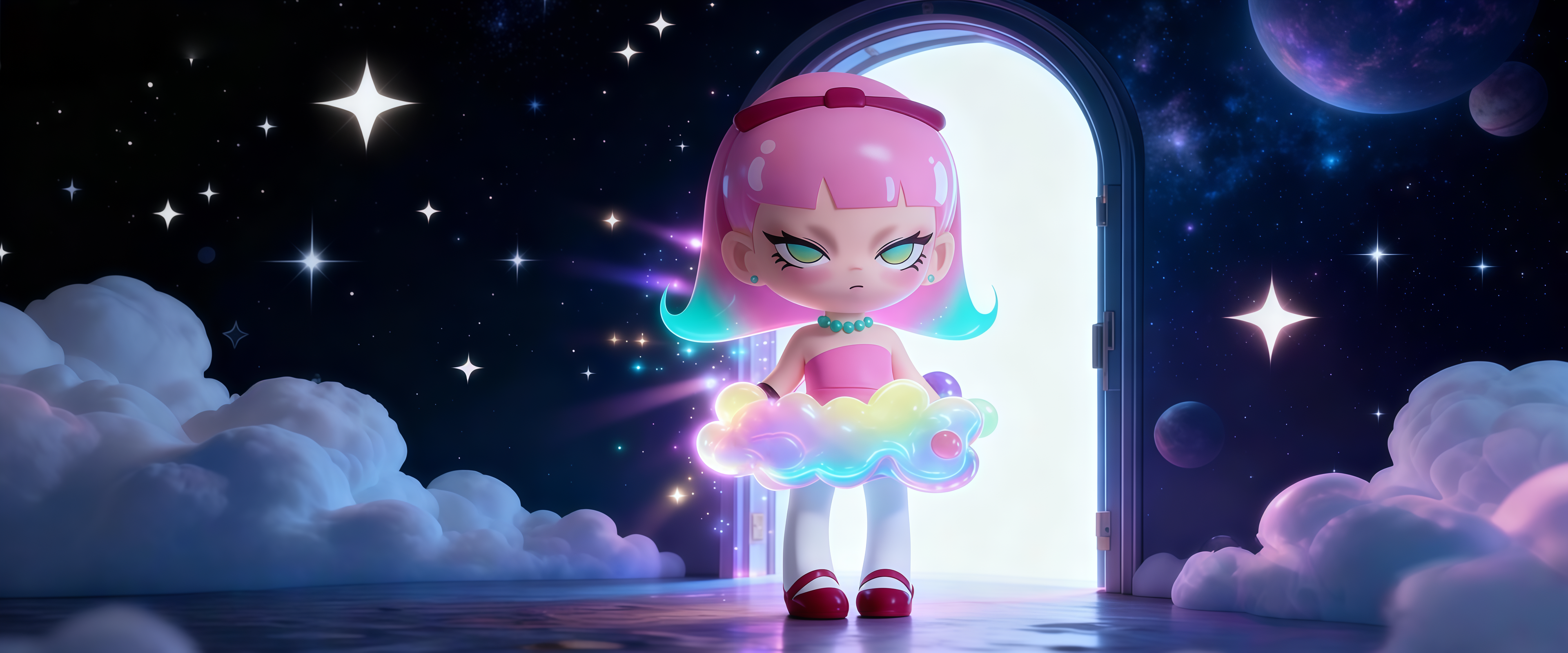 Soru, a character from Softcore Squishy, seals memories in Memory Squishes, representing emotions and moments.