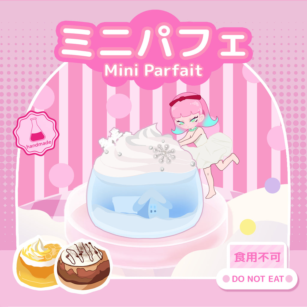 cute mini parfait squishy collection with five dessert designs, slow rising kawaii stress relief toys for collectors